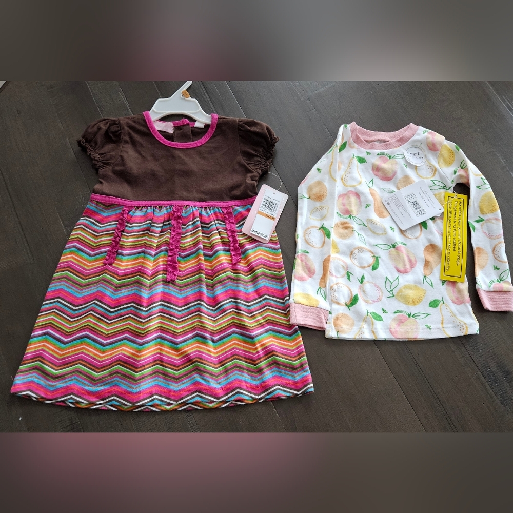 Girls Kids Headquarters Dress & Burts Bees Kids Top 3T Lot of 2
